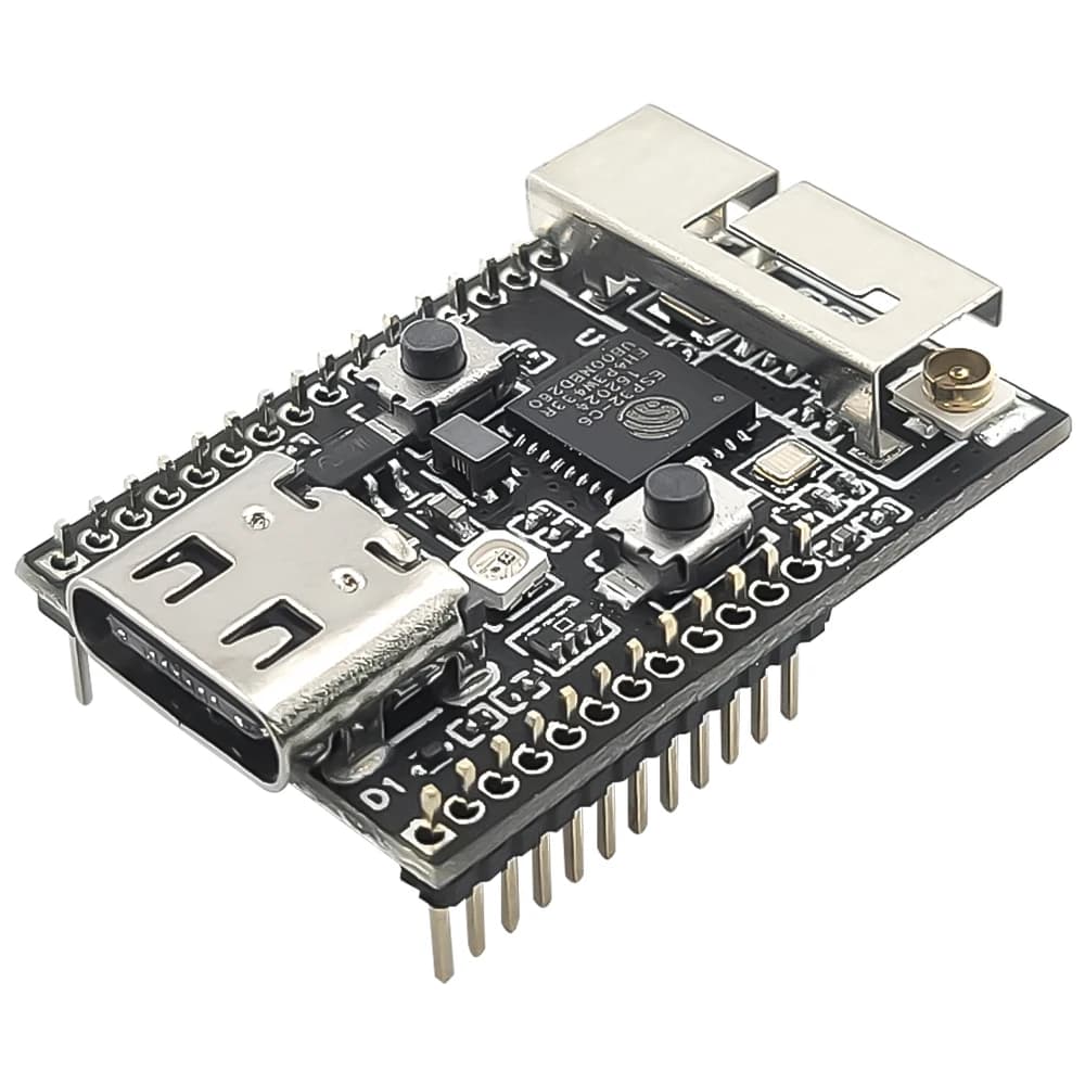 Scheda di sviluppo Wifi6 ESP32 C6 RISC-V 32 bit ESP32-C6 N4 BT Modulo Wifi con oscillatore a cristallo RGB LED 4MB FLASH USB Type-C