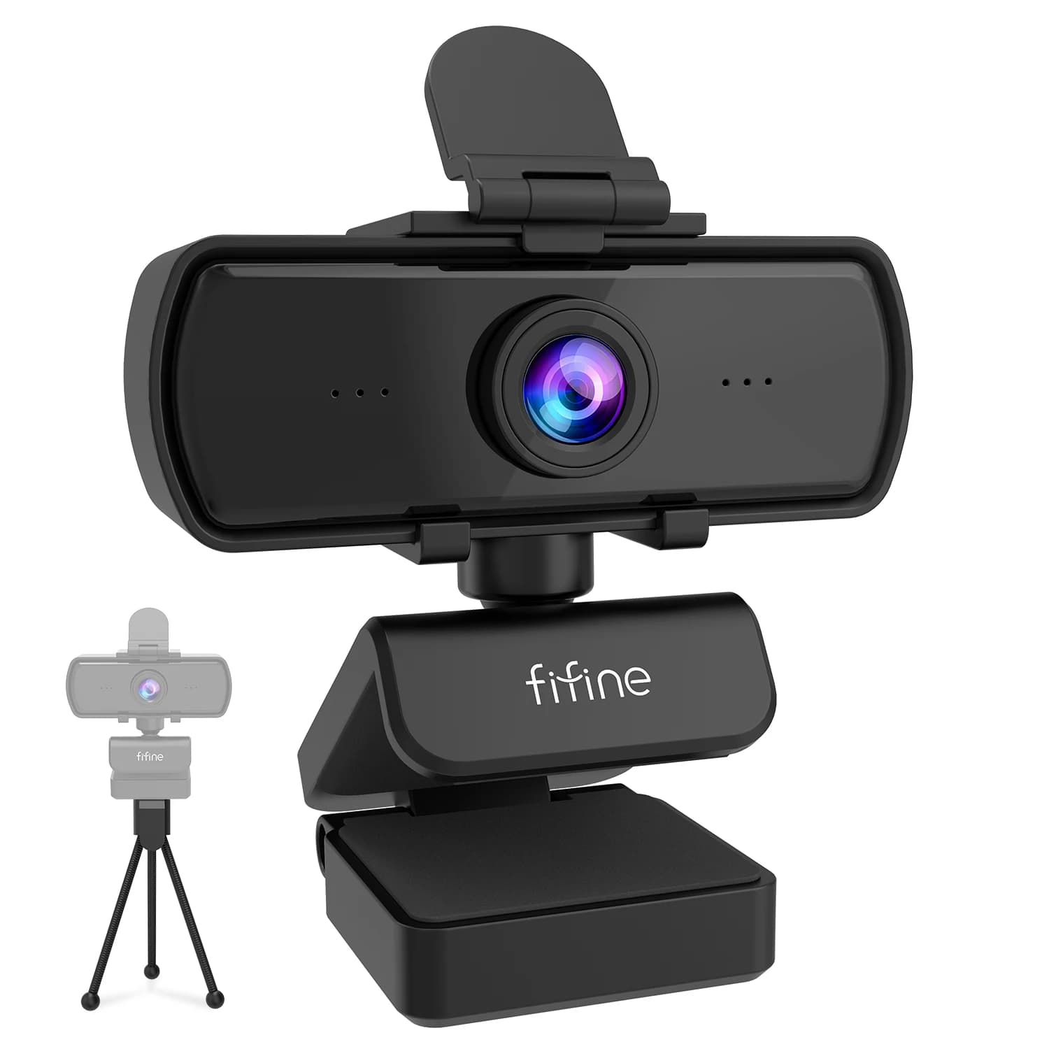 Webcam for PC FIFINE 1440p Full HD with microphone, tripod, for desktop and USB laptop, live streaming webcam for video calls- K420