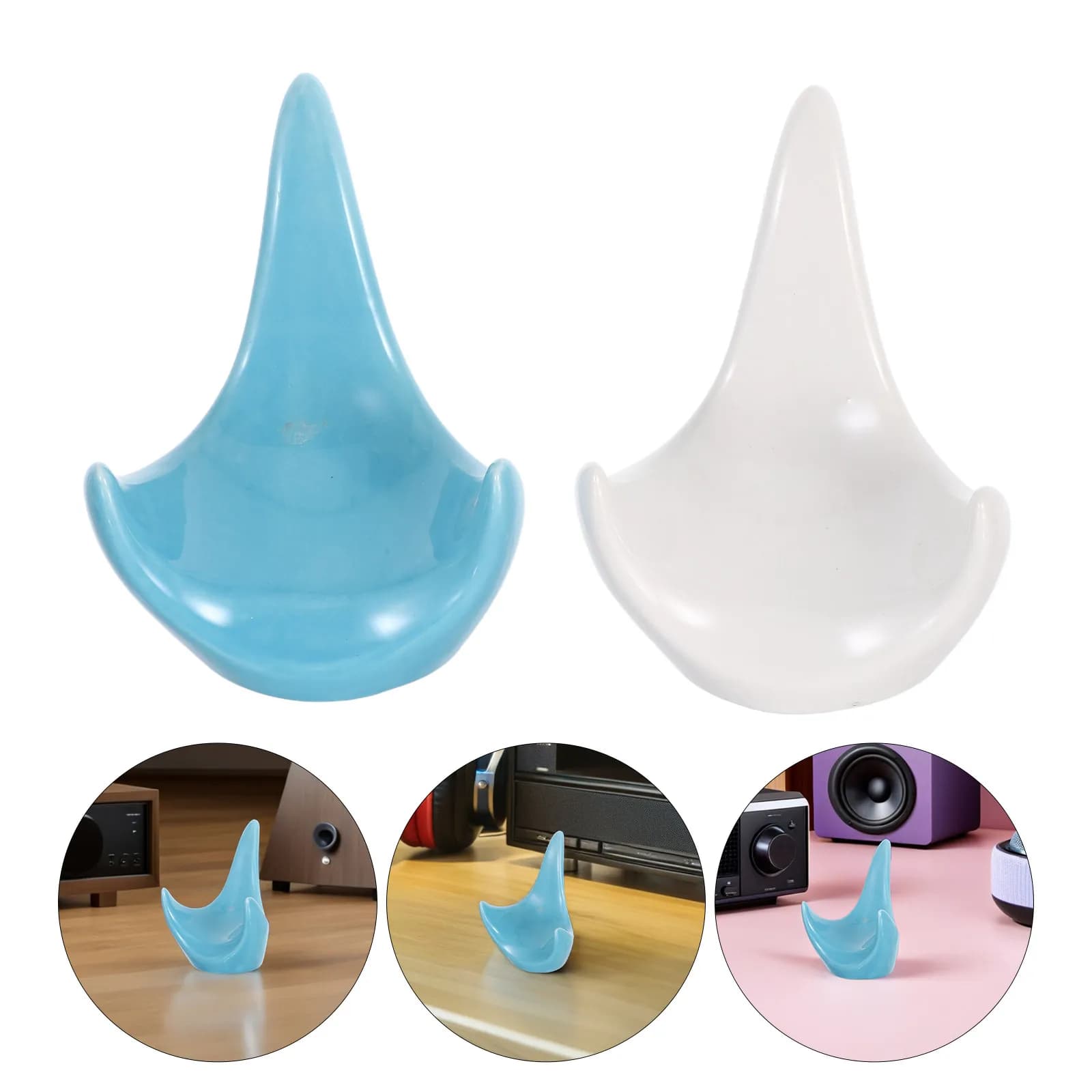 2 Pezzi Supporto per Ocarina in Ceramica, Base a Treppiede Stabile per Ocarina a 6 Fori e 12 Fori, Espositore per Strumento Musicale