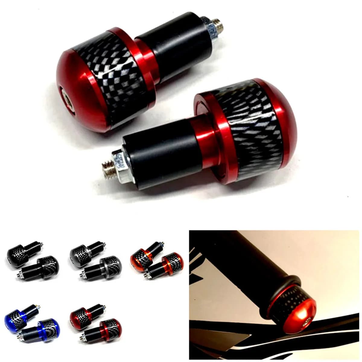 Universal 7/8" 22mm Handle Bar End Weight Handlebar Grips Cap Plug Old School Bobber Touring