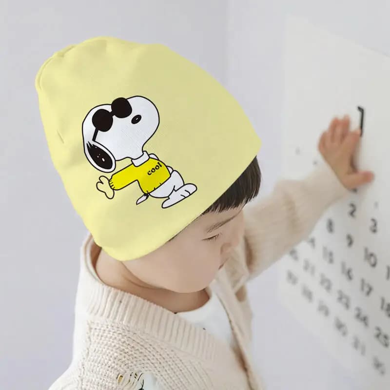 Snoopy Thermal Wind Resistant Pullover Hat Unisex Cold Proof Head Cap Daily Fashion Headwear Present for Fashion Wear Lovers
