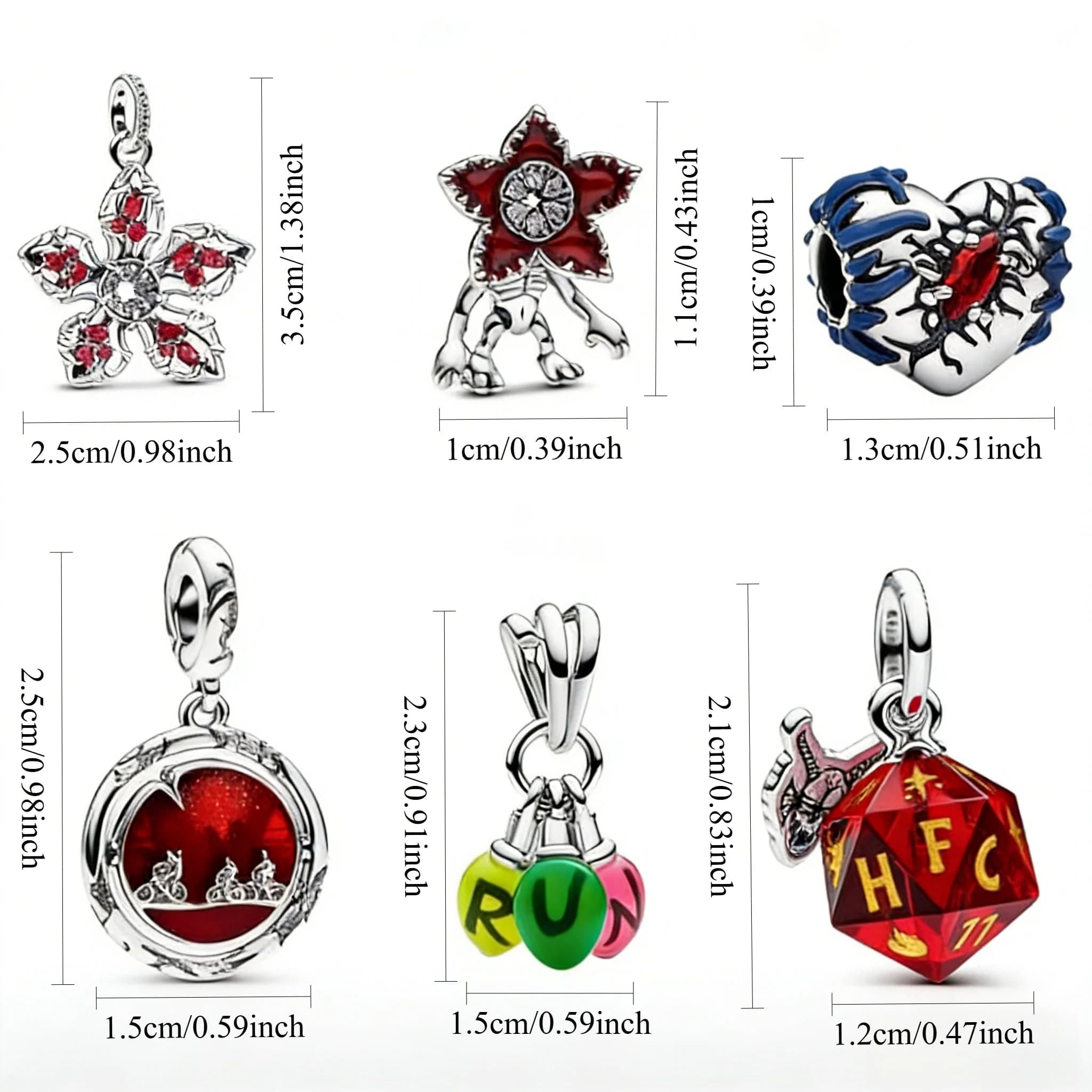 Ciondoli Hot Charms in Argento Sterling, Perline a Forma di Fiore con Motivo Mostro, Bracciali e Braccialetti Originali da Donna, Gioielli Fai da Te, Regalo