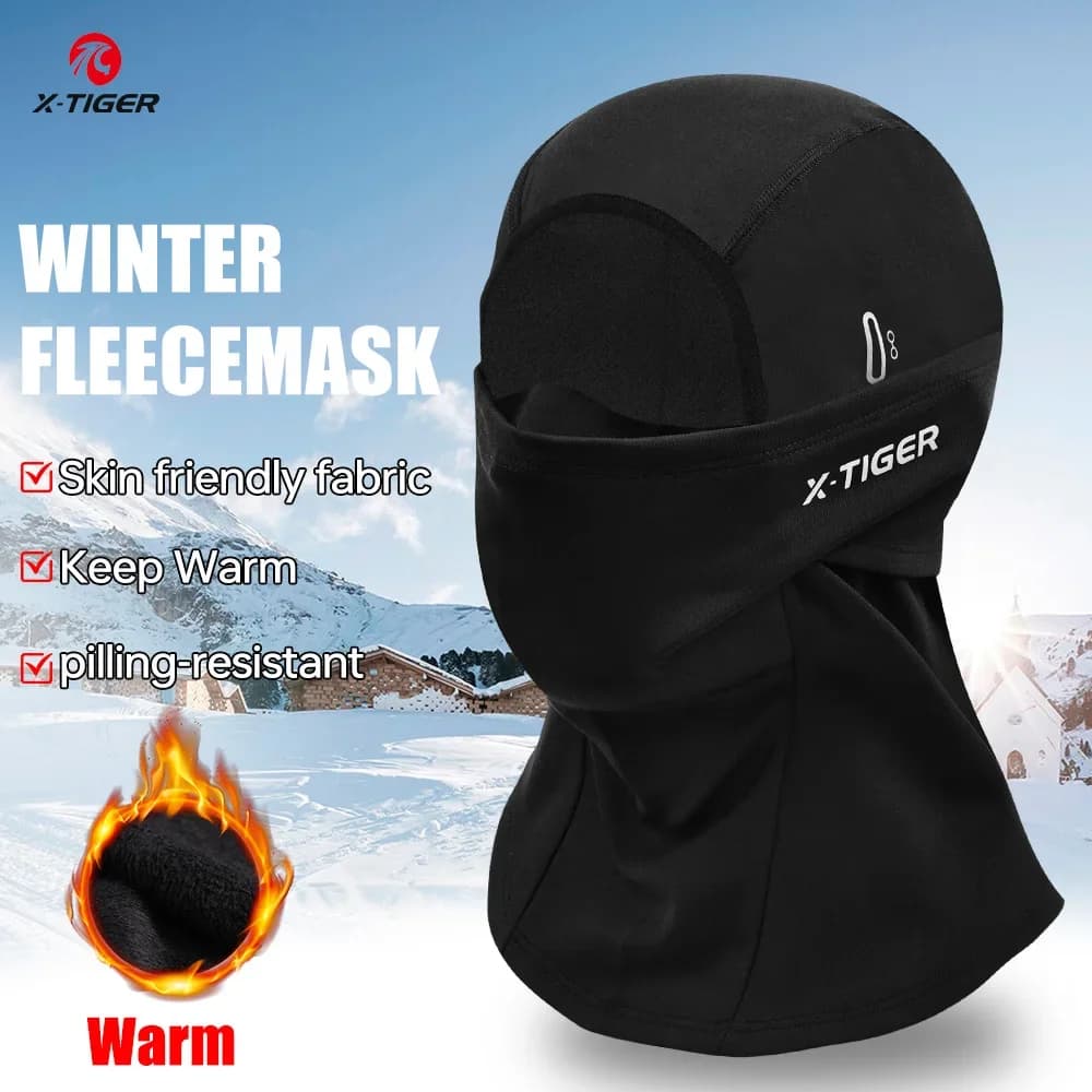 X-TIGER Maschera da ciclismo invernale Passamontagna antivento Termico traspirante Mantieni caldi Maschere da bicicletta a pieno facciale Passamontagna unisex