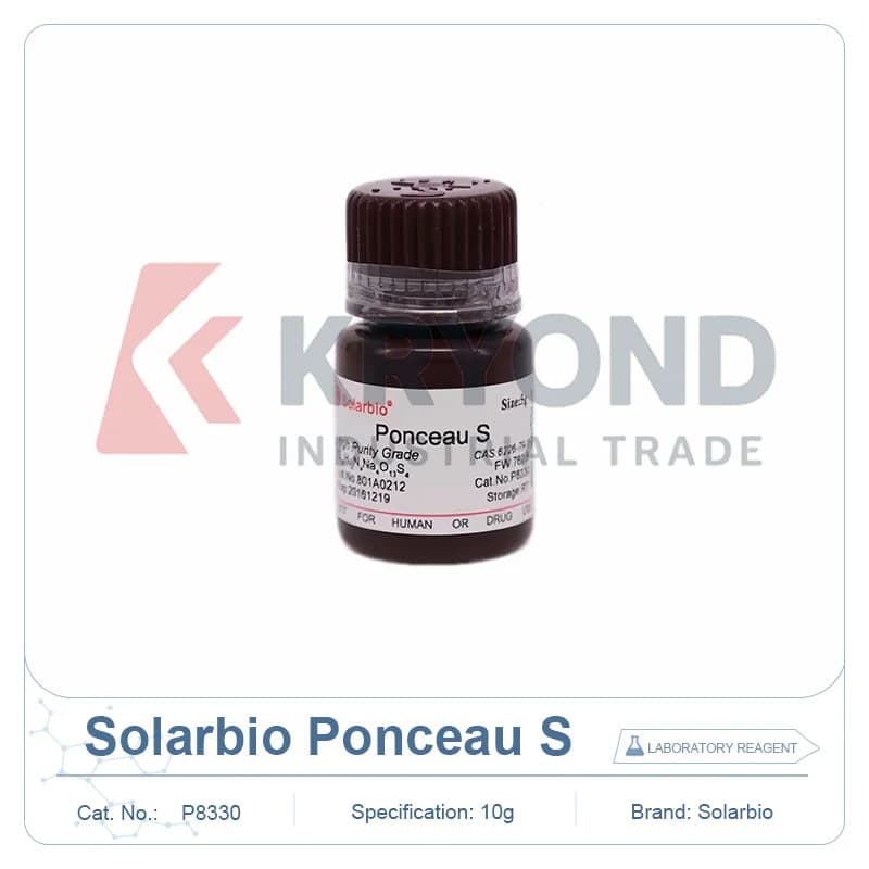 Solarbio Ponceau S Powder P8330 Biochemical Staining Reagent for Protein Western Blot Membrane Detection Laboratory Use Only 10g