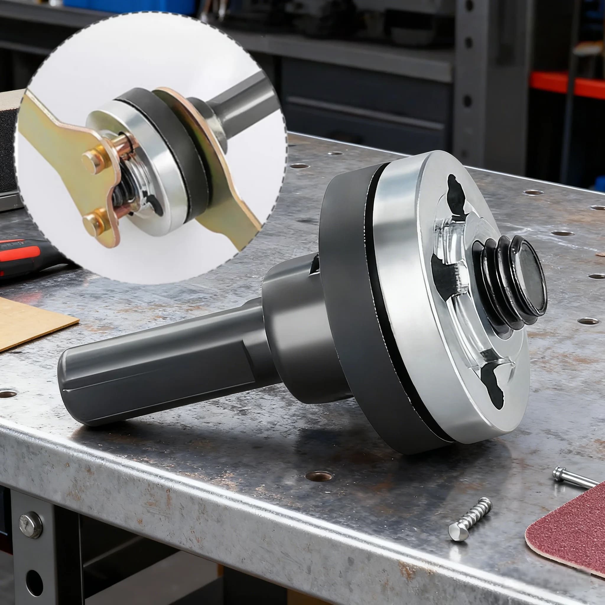 Drill Adapter Universal Drill Adapter with Flange Nut PartsKit, for Cutting Disc Polishing Wheel Metals Handle Holder Adapter
