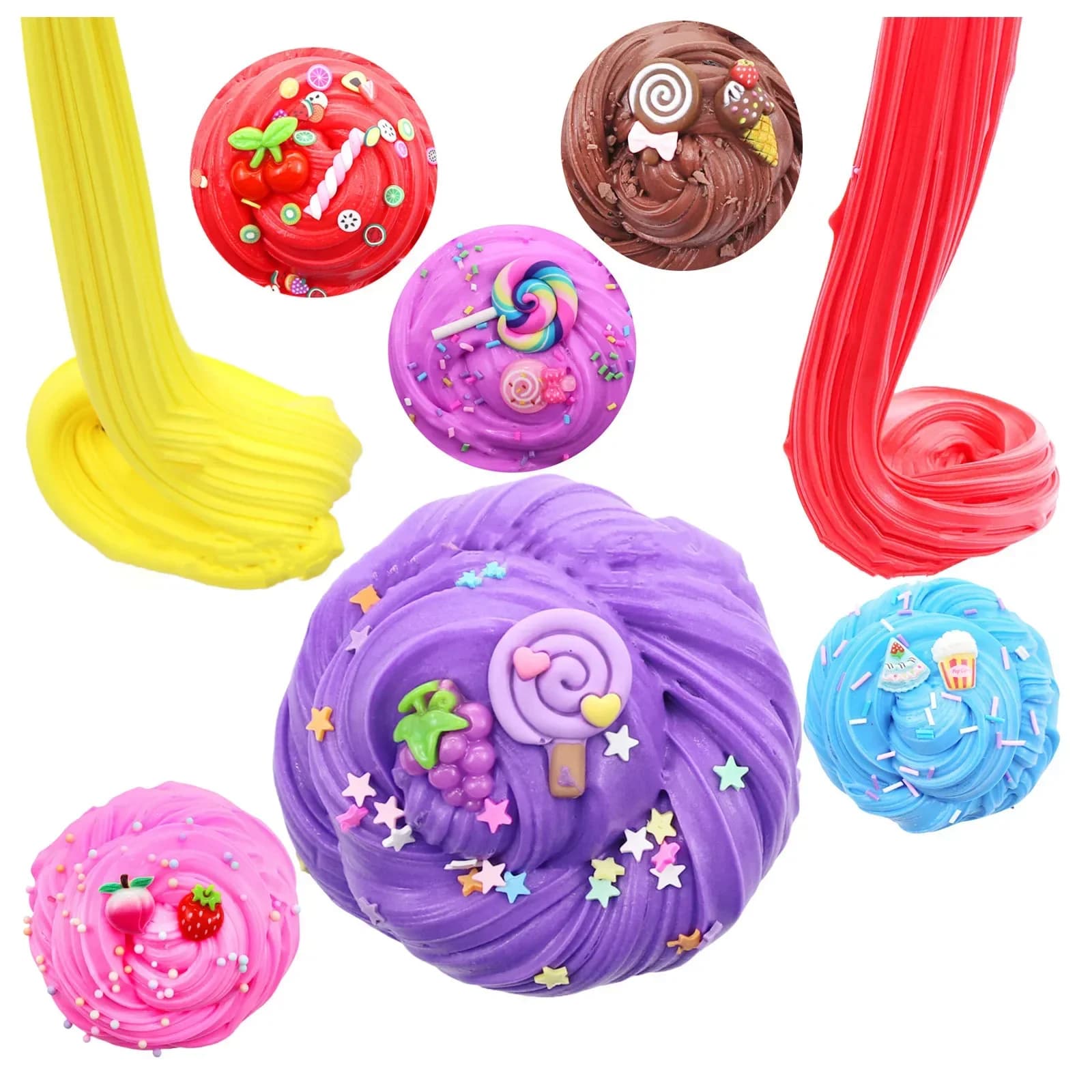 Kit Slime in Cristallo Fai da Te, Set Creativo per Gioco Sensoriale Estensibile, Non Tossico, Divertente, per Feste, Forniture Colorate per Slime, Giocattoli Artistici