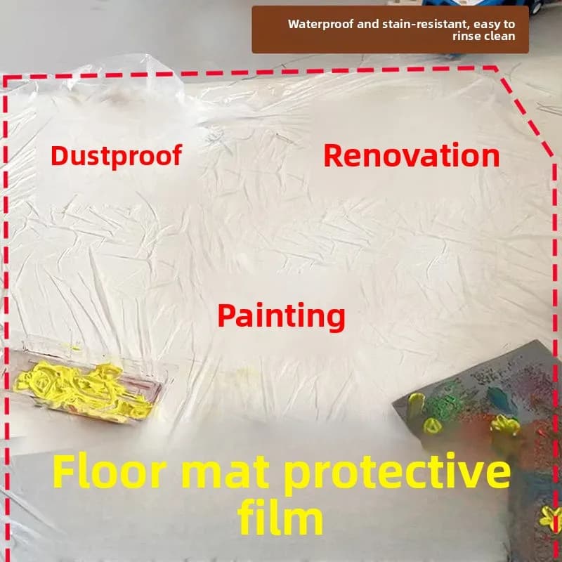 Thickened Plastic Carpet Drawings Dirty Proof Washable Floor Mat Transparent Anti Slip Artistic Home Decor Rug Dust Proof