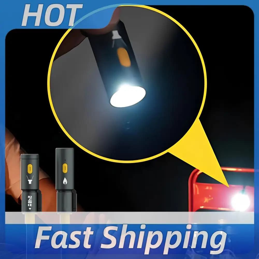 Cavo di ricarica multiplo USB C da 240W con accendino e torcia LED, cavo di ricarica rapida per telefono, cavo caricatore multiplo per campeggio e illuminazione