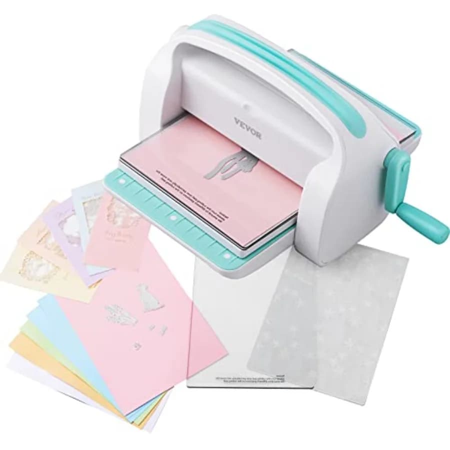 Die Cutting and Embossing Machine, 9-Inch A4 Opening Size, Manual Scrapbooking Machine Starter Kit, Foldable Complete Set with