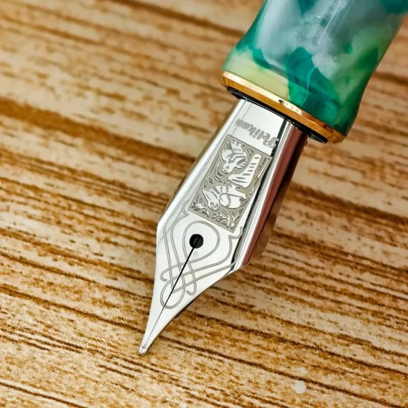 No.6 Long Knife Durable Pen Nib Fine Carving 35 Fountain Pen Tip Bird Carving Hand Polishing, Calligraphy Student Pen EF F Nibs