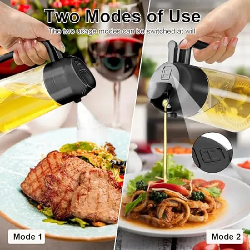 Kitchen Oils Spray Olive Oil Cruet Spray Home Kitchen Air Fryer Spray Camping BBQ Cooking Plastic Oil Bottle
