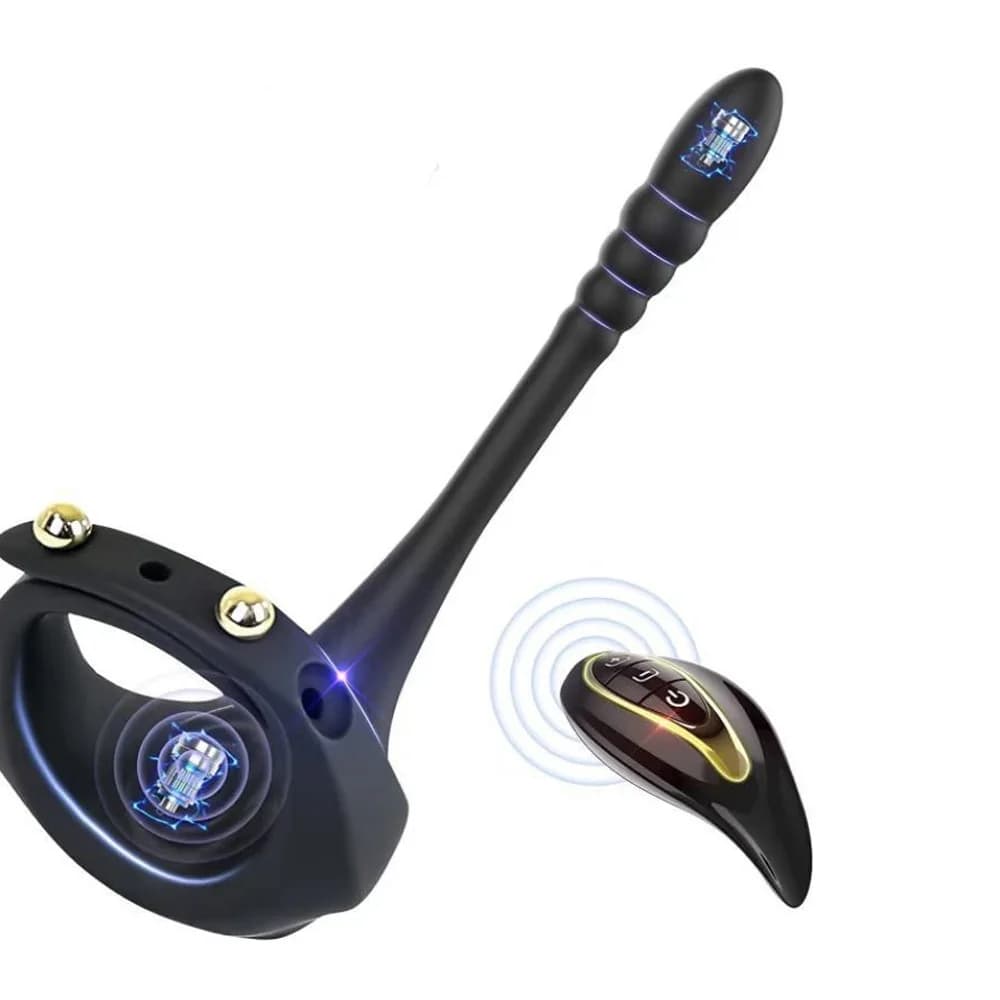 Vibratori Anali Massaggiatore Prostatico per Uomini, Anello Vibrante per Pene, Plug Anale con Fibbia Regolabile, Palline Anali, Butt Plug