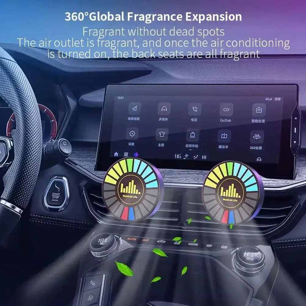 Smart RGB Pickup Lights LED 3D Environmental Lamp Sound Control Music Rhythm Lights Deodorant for Auto Gaming TV Creative Deco H6Z8