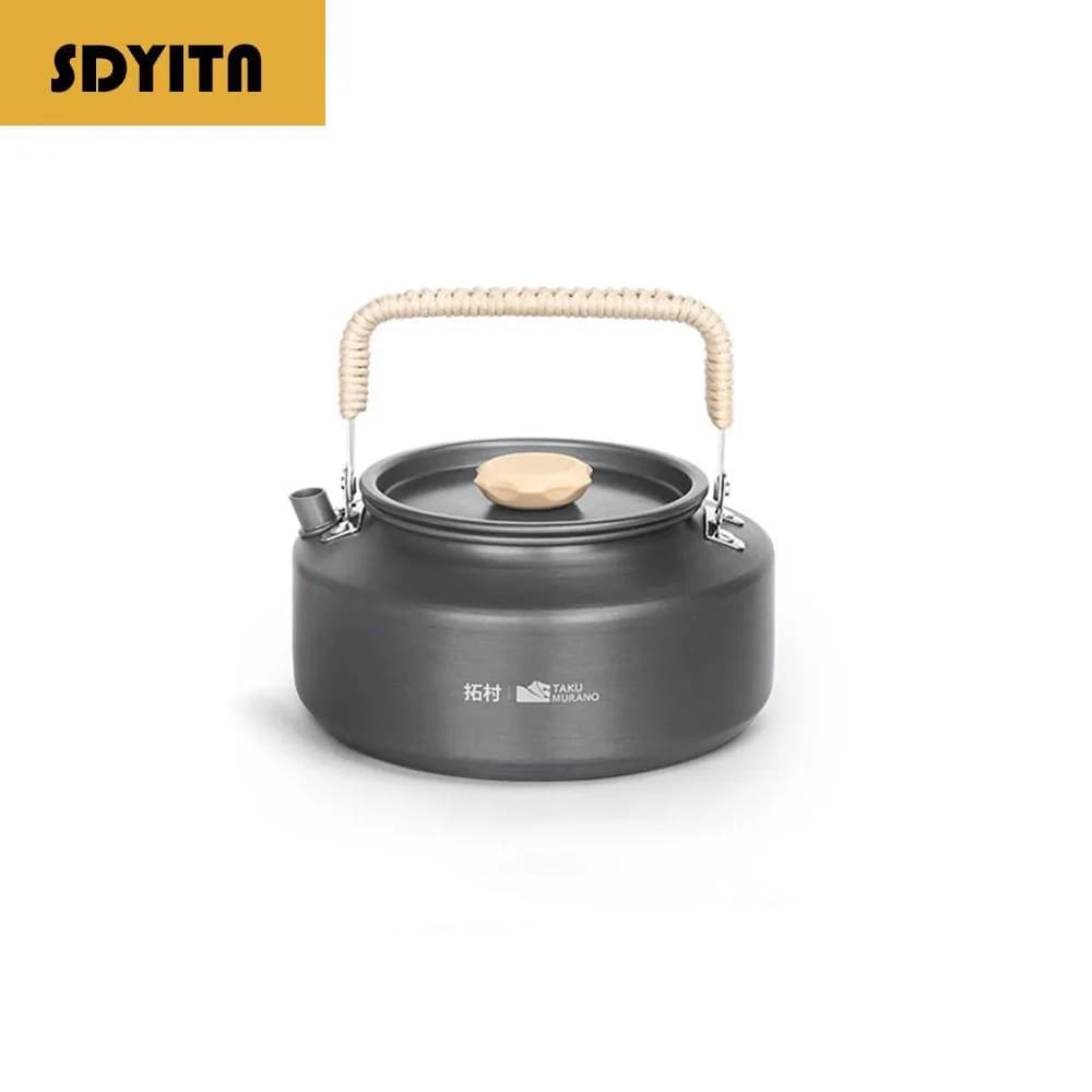 New Portable Aluminum Outdoor Camping Water Kettle Special Travel Wilderness Stove Tea Set Teapot For Open Flame Boiling