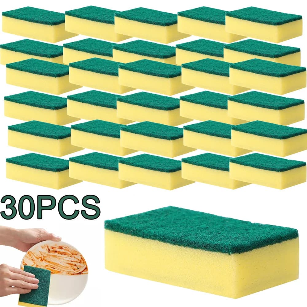 30PCS Spugna per piatti da cucina Nano Emery Magic Clean Rub Pot Ruggine Macchie focale Spugna Rimozione Kit Spazzola per pulizia Spugne