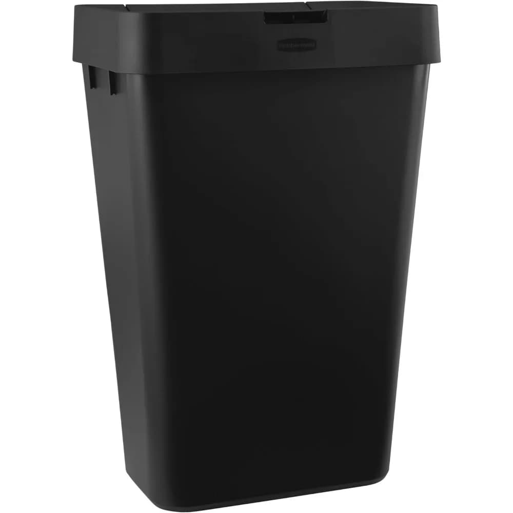 Cestino per Rifiuti da Cucina con Coperchio Touch Top, 12 Galloni, Nero, per Casa