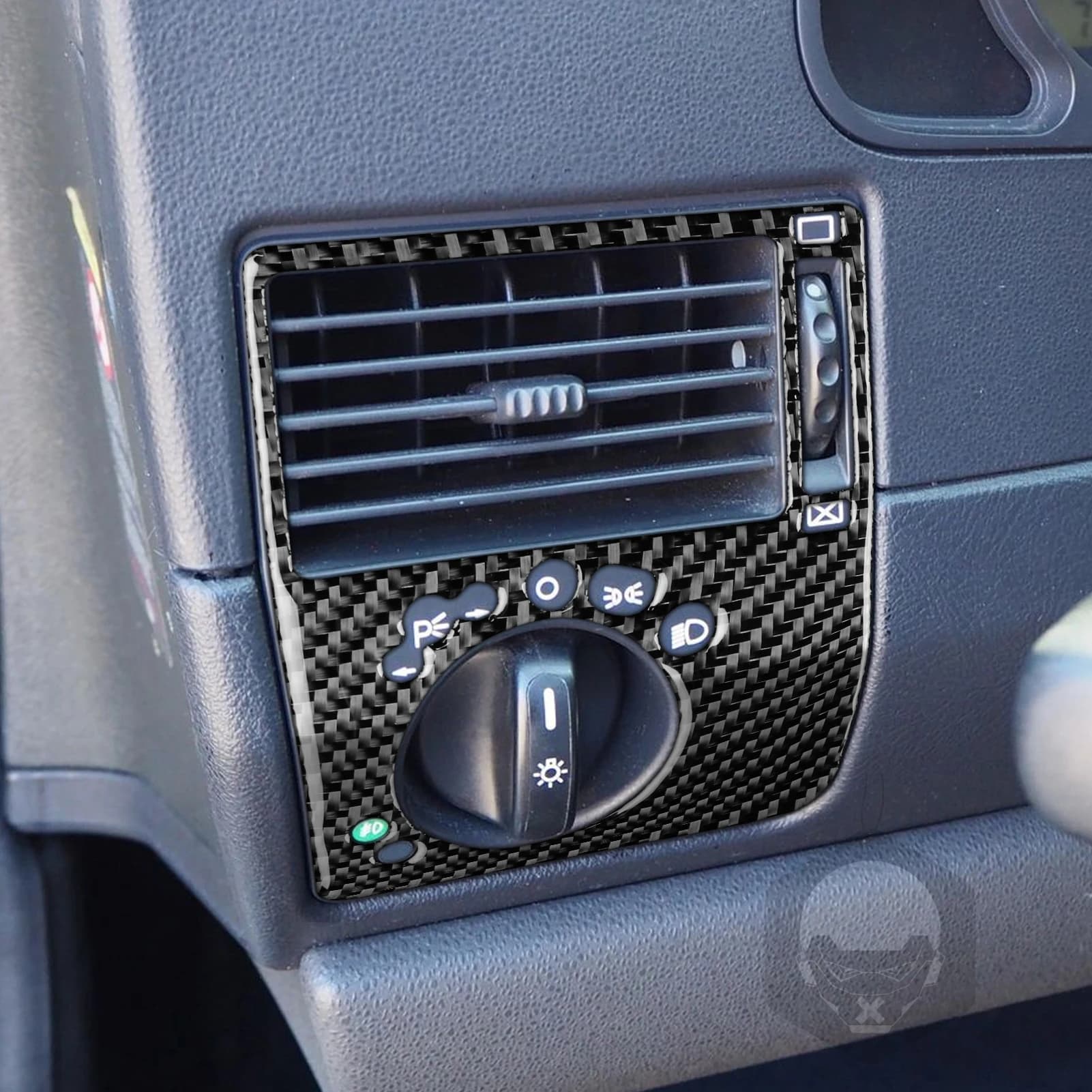 Car Interior Accessories Front Lamp Headlight Control Switch Panel Carbon Fiber Trim Sticker for Chrysler Crossfire 2003—2008