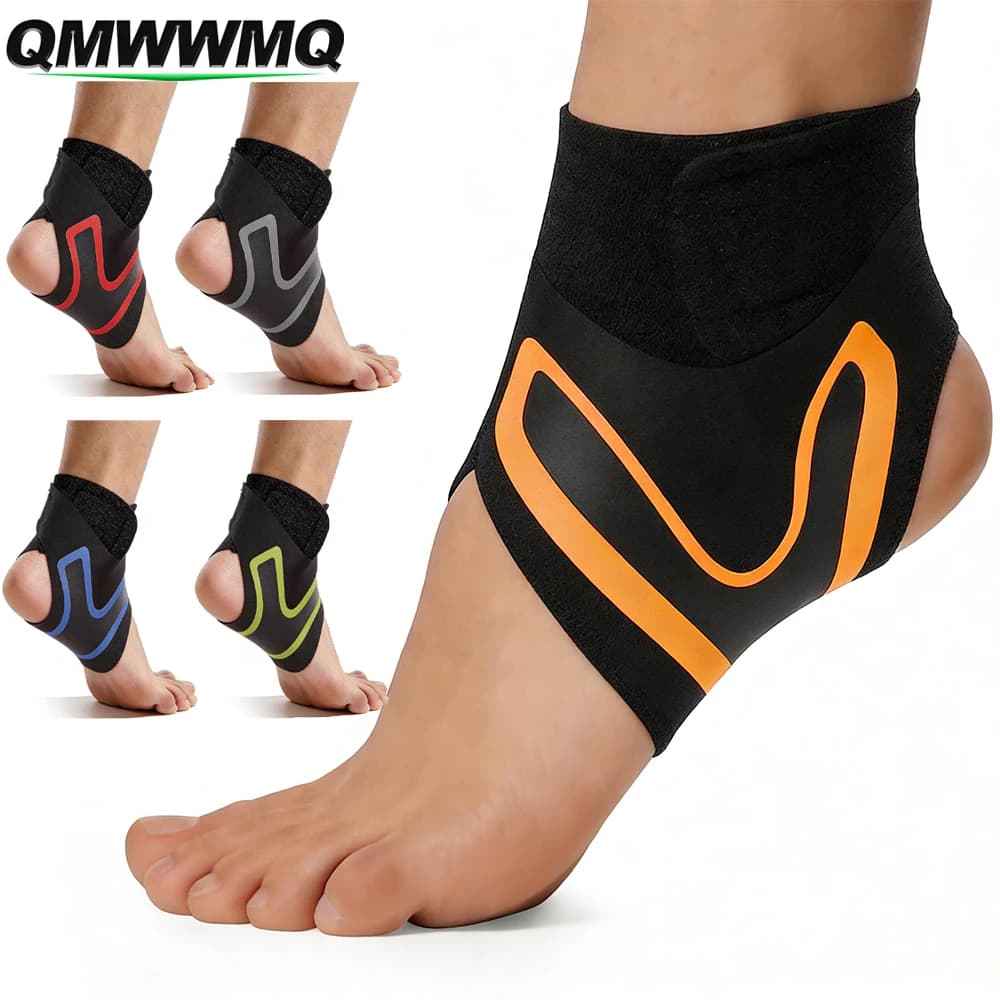 Supporto stabilizzatore per caviglia regolabile da 1 pezzo – Manica in neoprene a compressione per la protezione dagli infortuni, perfetta per gli sport di calcio