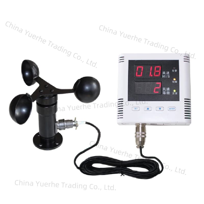RS485 Gru a torre Dispositivo di allarme vento Controller Misuratore vento Sensore Anemometro Display Ingegneria