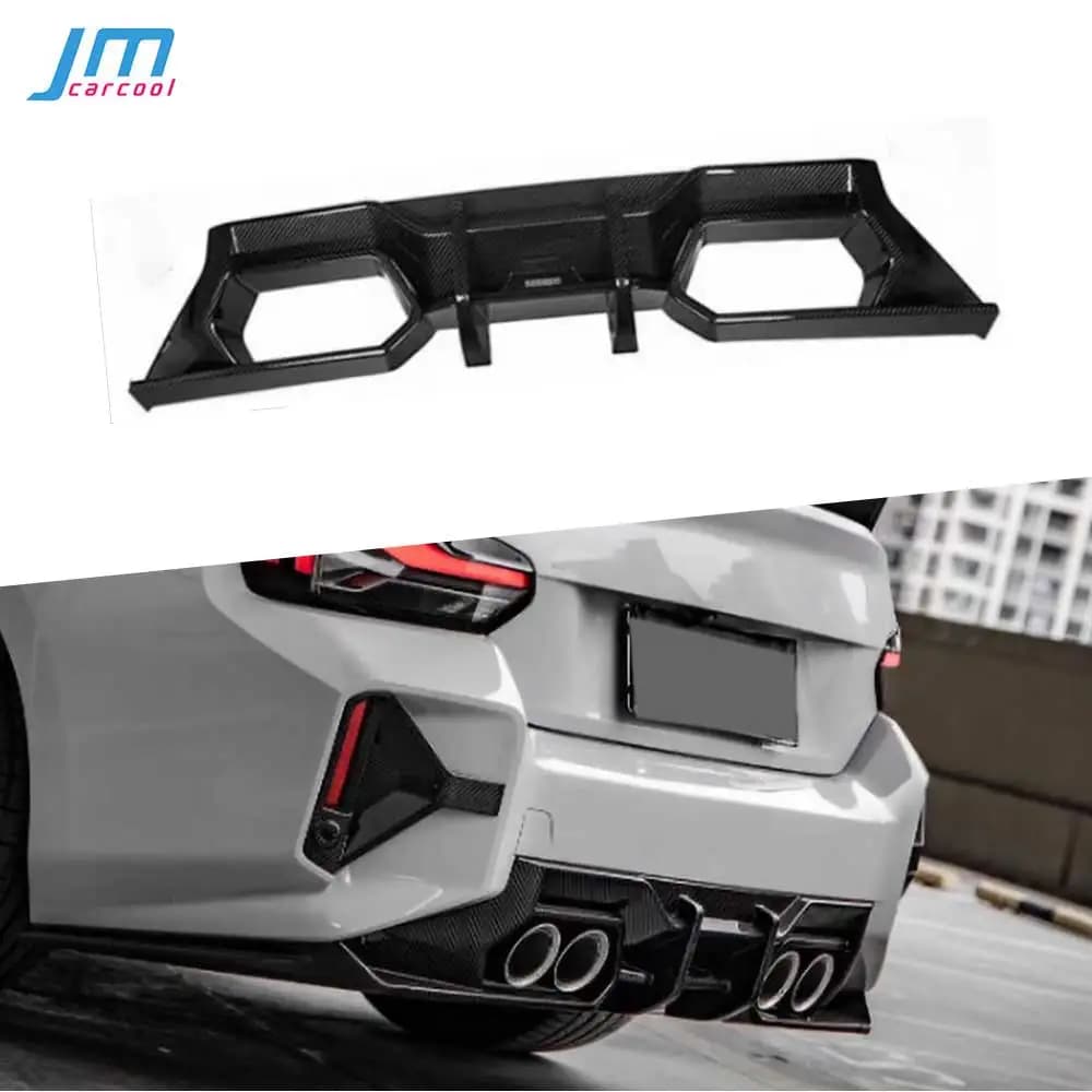 Prepreg Dry Carbon Fiber Rear Bumper Lip Diffuser Spoiler for BMW M2 G87 2023+ S Style FRP Rear Diffuser Lip Chin Car Kits