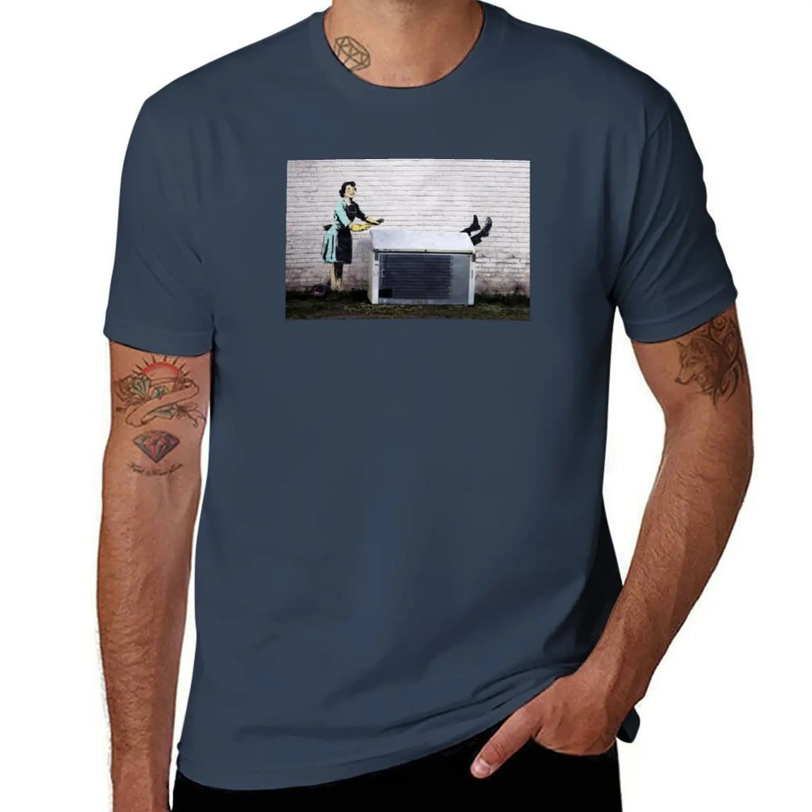 Banksy Valentine’s Day Mascara - T-shirt sportiva leggera da corsa con stampa originale del mural, ideale per San Valentino