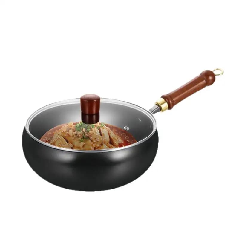 China non-stick Wok pan with scratch resistant cover No coating Flat bottom induction cookware