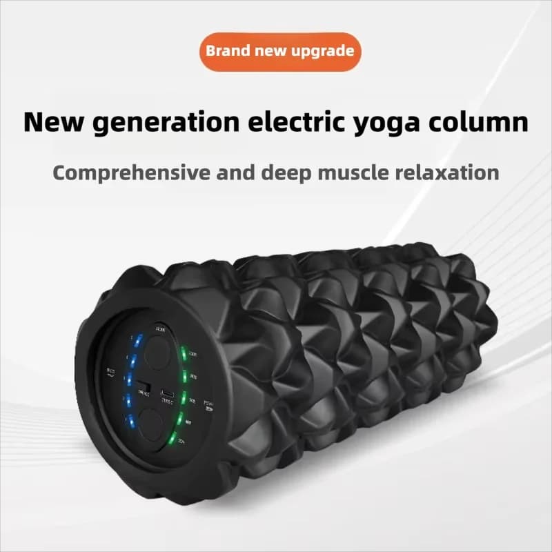 Electric Foam Roller Spike Massage Stick, Fitness Yoga Roller for Leg Slimming & Deep Muscle Relaxation