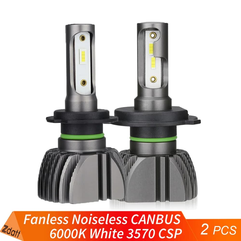 Ha condotto il Faro H4 H1 HB3 HB4 H7 Lampadina 6000K 20000LM Canbus H11 H8 H9 9005 9006 Auto Faro Della Luce di Nebbia Fanless Silenzioso 12V CSP