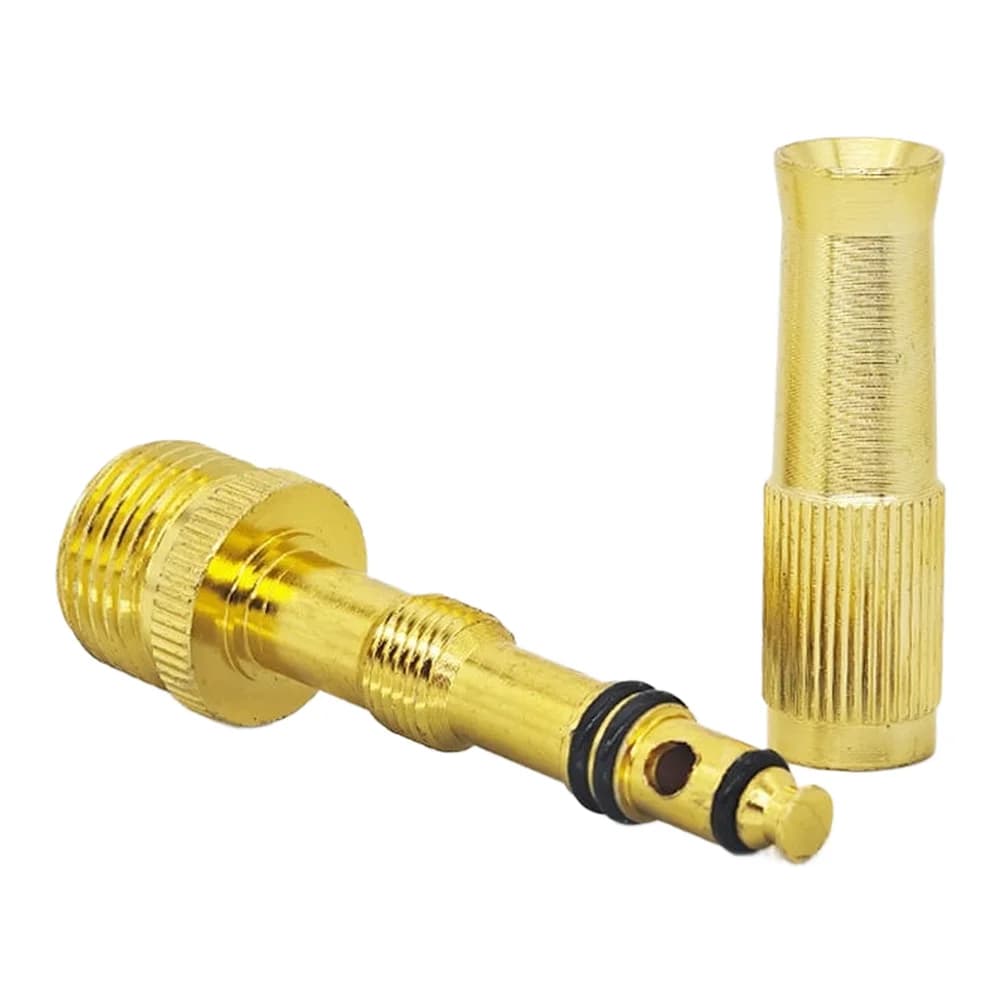 10pcs Gold Aluminum Alloy 4 Section External Thread Spray Nozzle For Garden Irrigation Car Washing Hose Connector Sprinkler Head