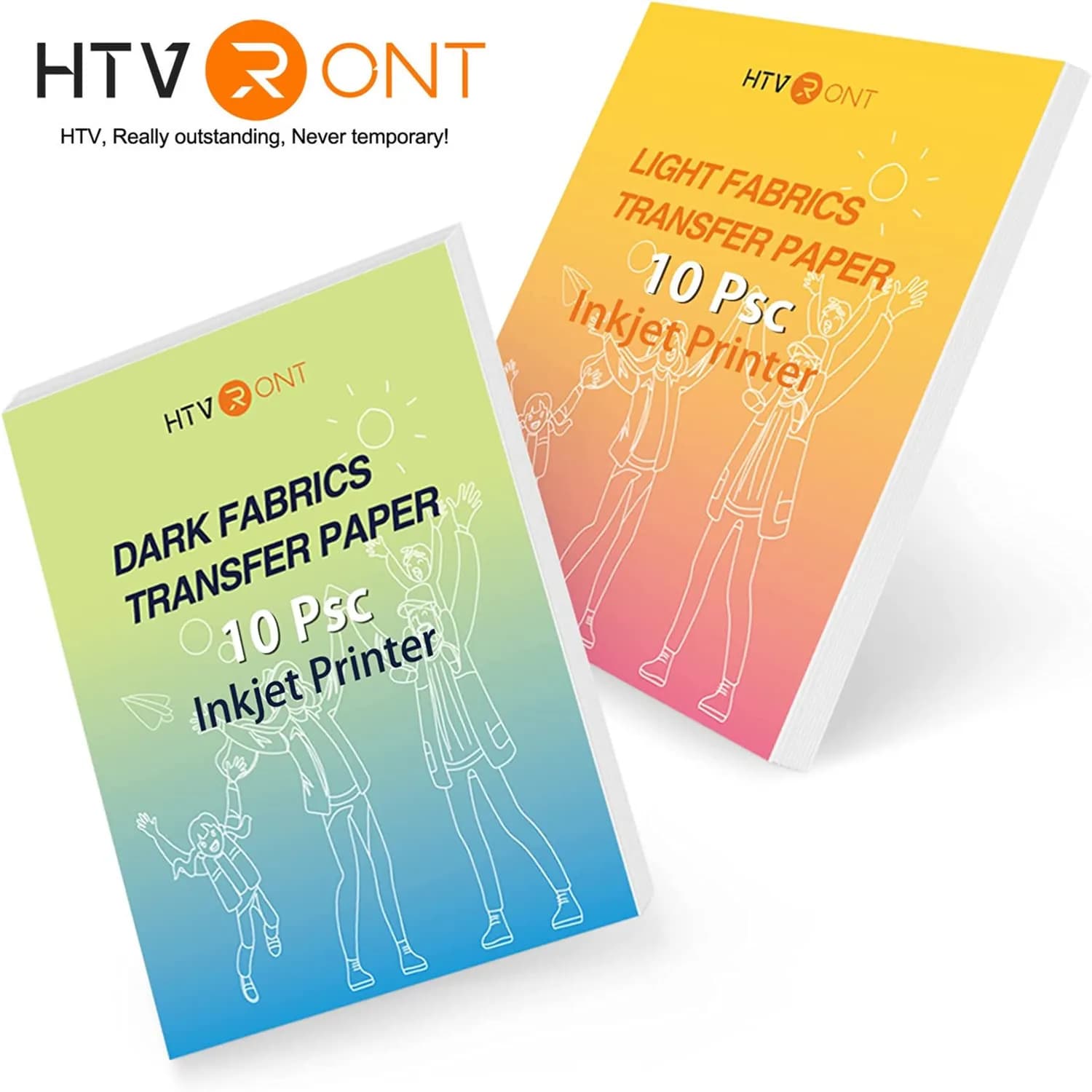 HTVRONT 20 Pz A4 Inkjet Trasferimento di Calore Carta da Stampa a Sublimazione 8,5x11 pollici Carta per Trasferimento di Calore T-Shirt in Cotone Fai da Te Ferro su Carta