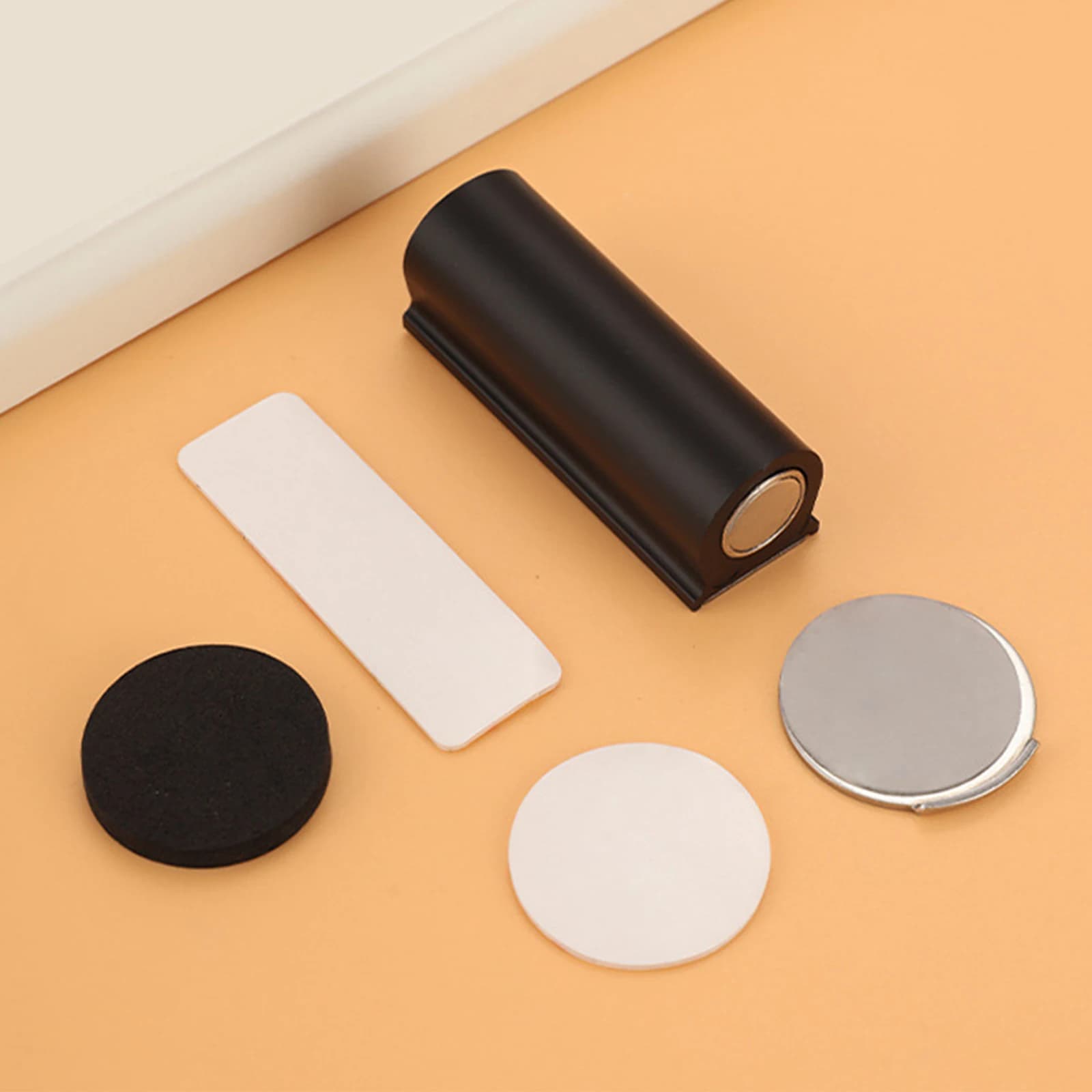 Fermaporta Magnetico da Parete in Acciaio Inossidabile, Decorativo e Antiscivolo, per Casa e Ufficio, Mantenitore Sicuro per Fessure della Porta