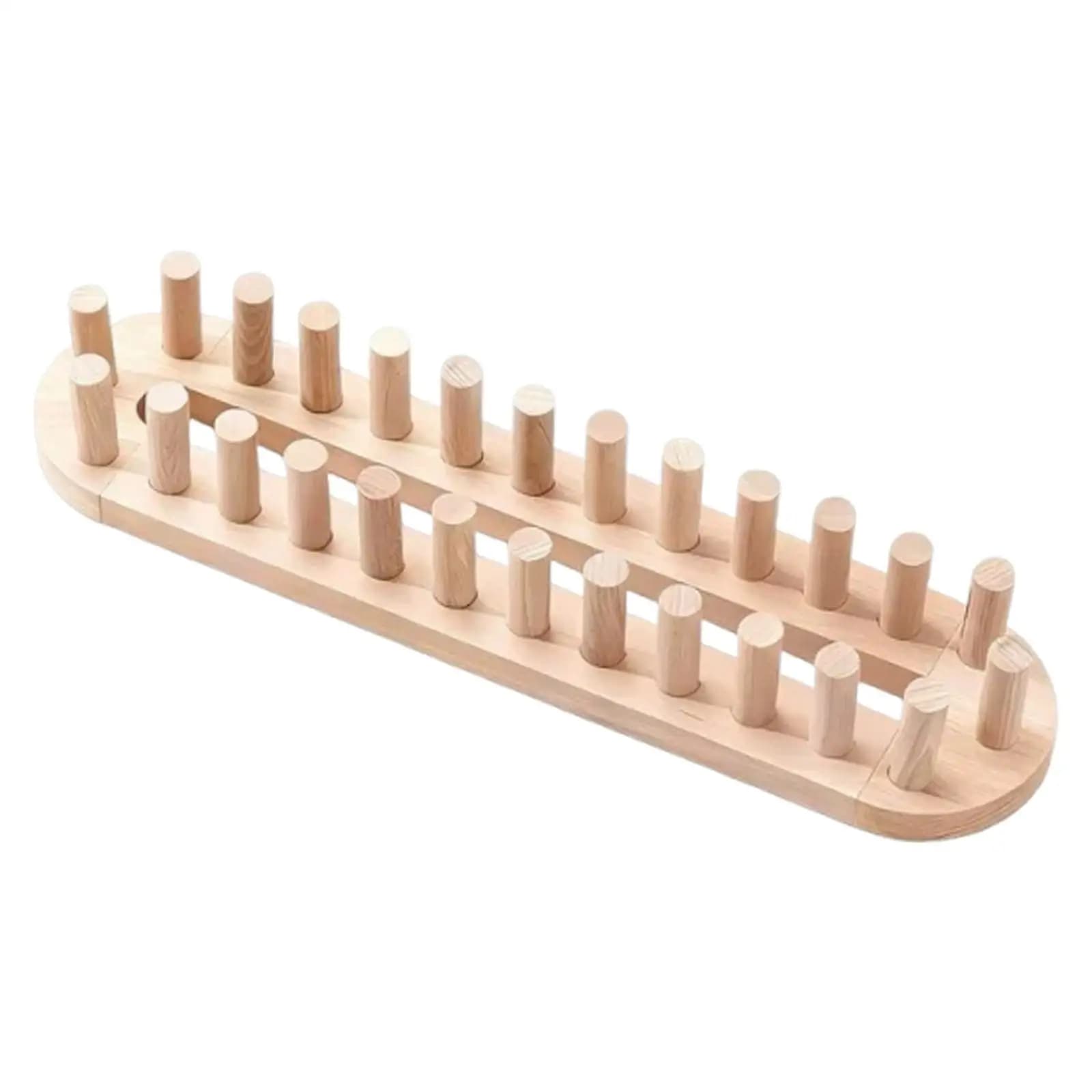 Chunky Blanket Loom Sturdy Wood Knitting Loom Circular Weaving Kit for DIY Scarves Blankets Crafting Beginners Experts