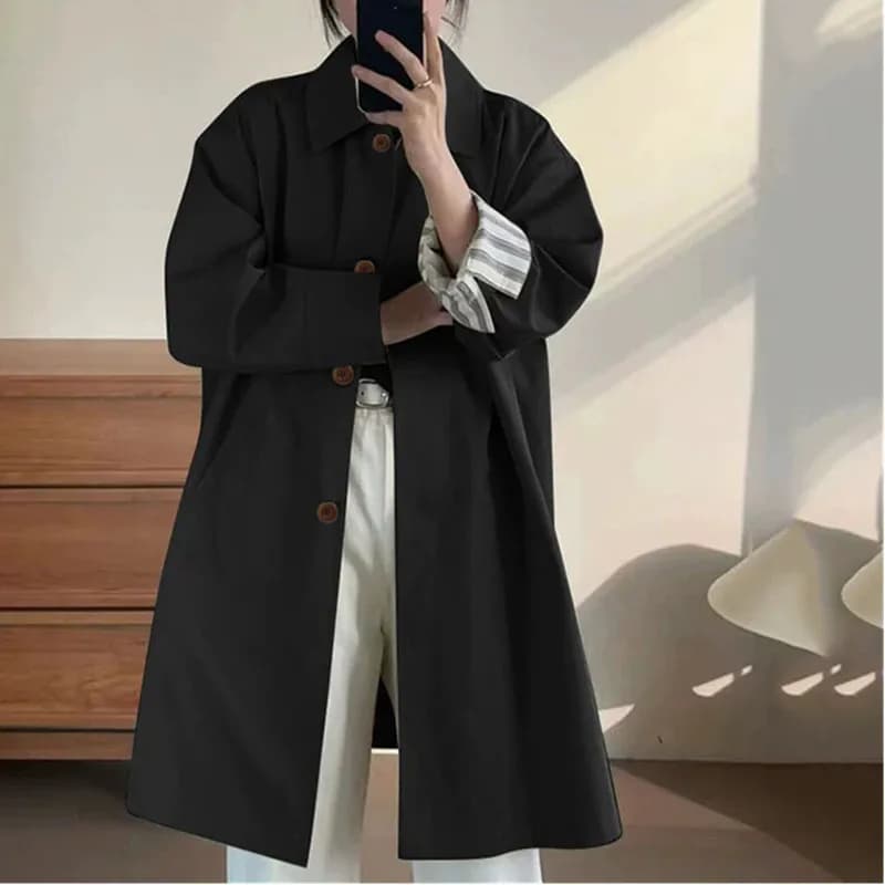 2025 Spring Autumn Fashion New Women's Trench Trained Vintage Combo Casual Pendolare Collection POLO Windbreaker Jackets