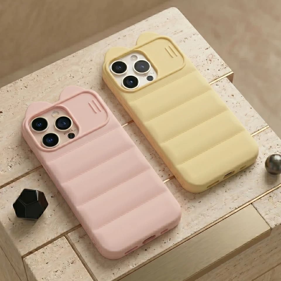Custodia per iPhone con Finestra Grande, Compatibile con iPhone 17, 11, 12, 13, 14, 15, 16, 17 Pro Max, 14, 15 Plus, in Silicone, con Gatto Carino, Antiurto, Morbida, Protettiva