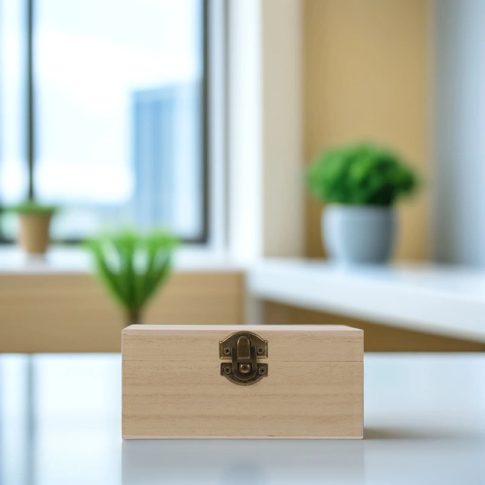 6 Pezzi Scatole Regalo in Legno Non Finite, Contenitori per Gioielli e Cosmetici, Organizer per Artigianato Fai-da-Te, Scatole in Legno Naturale per Cucito