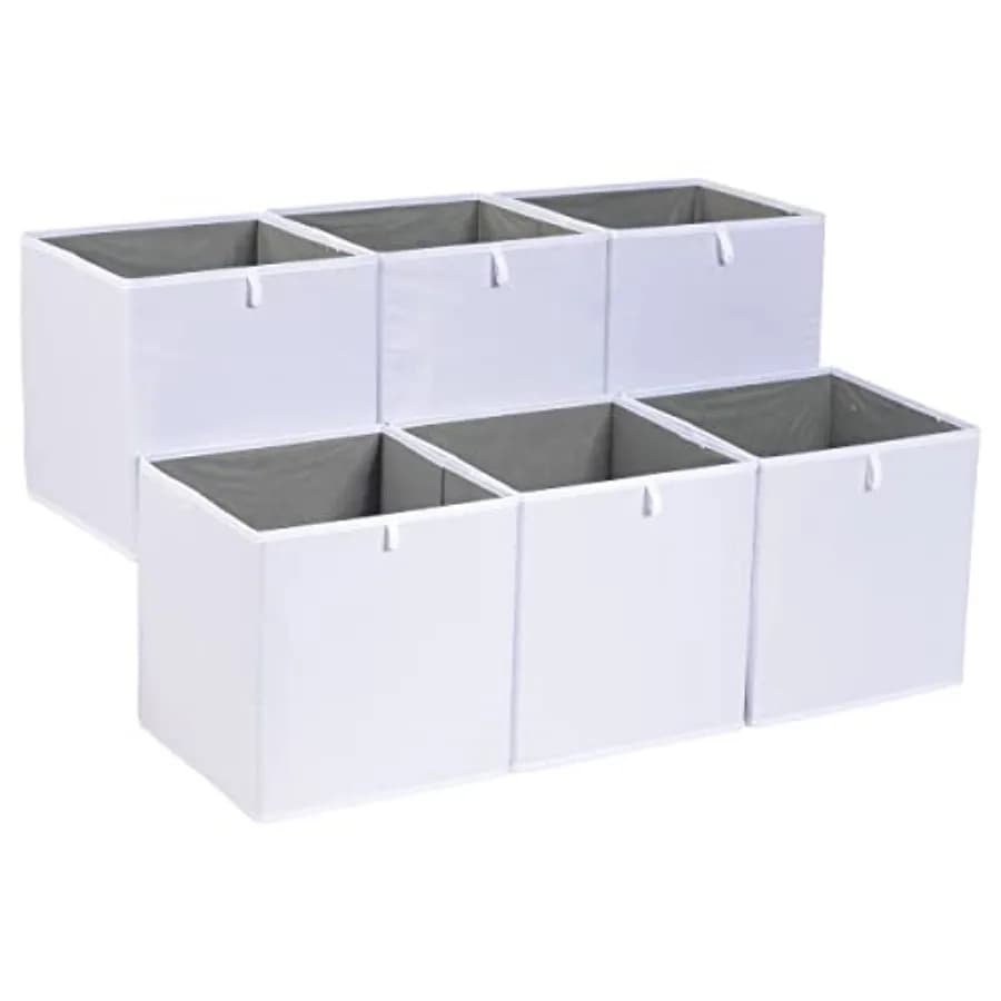 Contenitori pieghevoli a forma di cubo per l'organizzazione degli armadi, cestini organizer per scaffali, salvaspazio, 13" x 15" x 13", confezione da 6