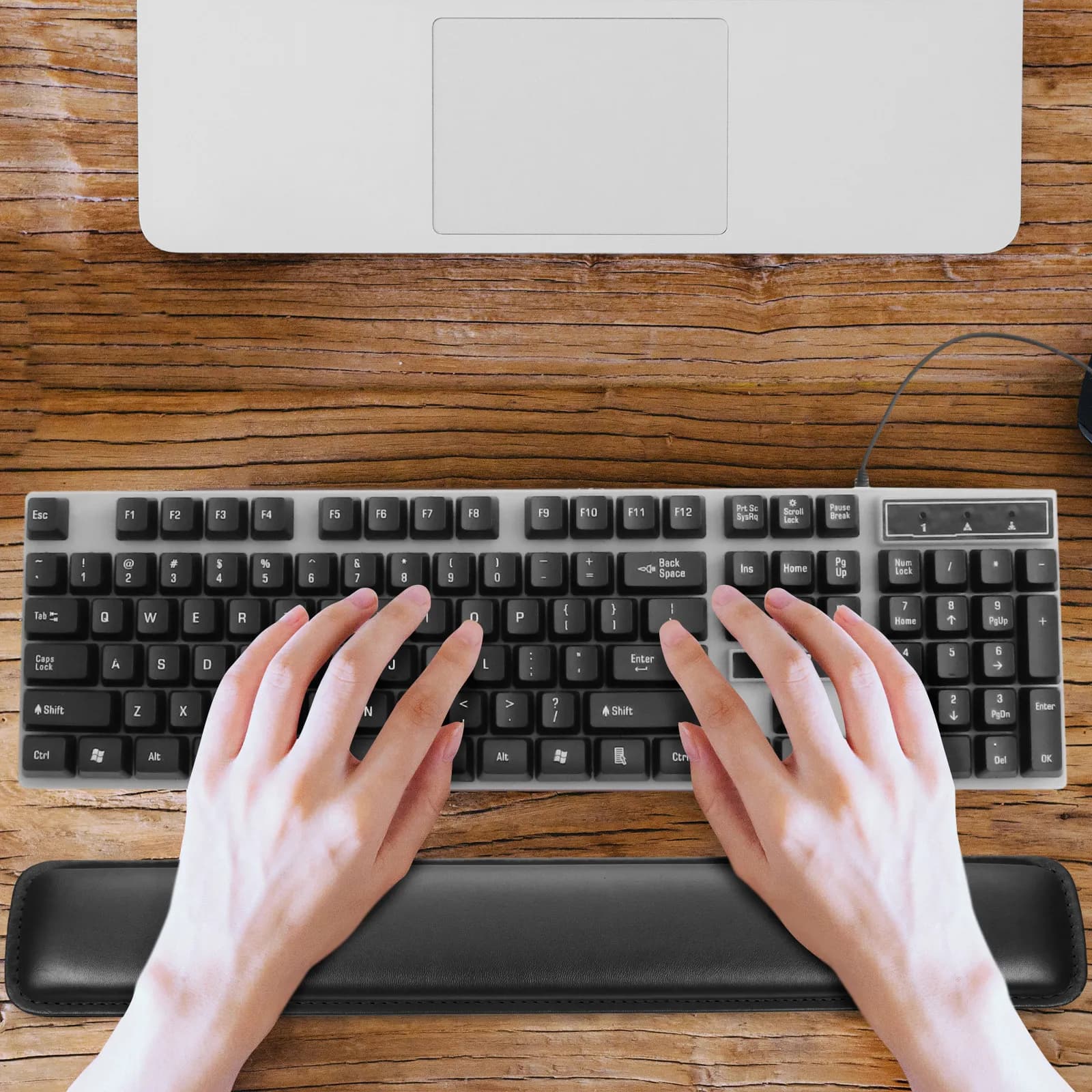 Poggiapolsi Ergonomico Premium Antiscivolo per Tastiera Meccanica, Gaming, Digitazione, Ufficio e Laptop