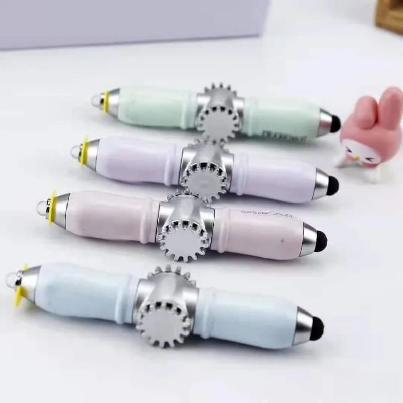 Fidget Spinner Roller LED Glowing Pen spinning EDC Giocattolo antistress Trottola Punta superiore Giroscopio Alleviare l'ansia Antistress Bambini