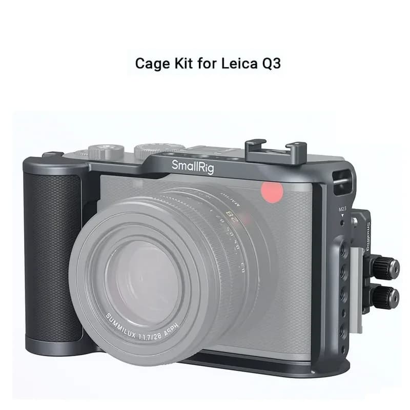 SmallRig Q3 cage kit for Leica Q3, with silicone support for USB-C cable clamp, with Arca-Swiss quick release plate -4567