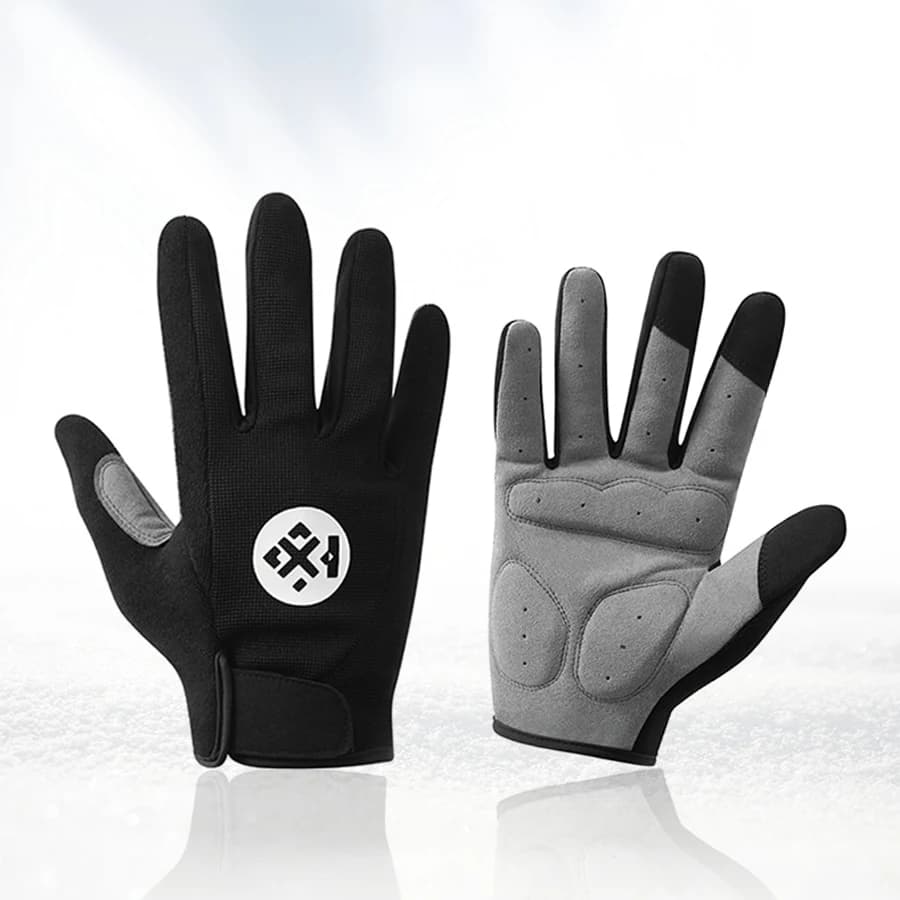 Outdoor man's cycling gloves with thickened palms, wear-resistant whole fingers gloves for cycling sports, anti-slip mountaineer
