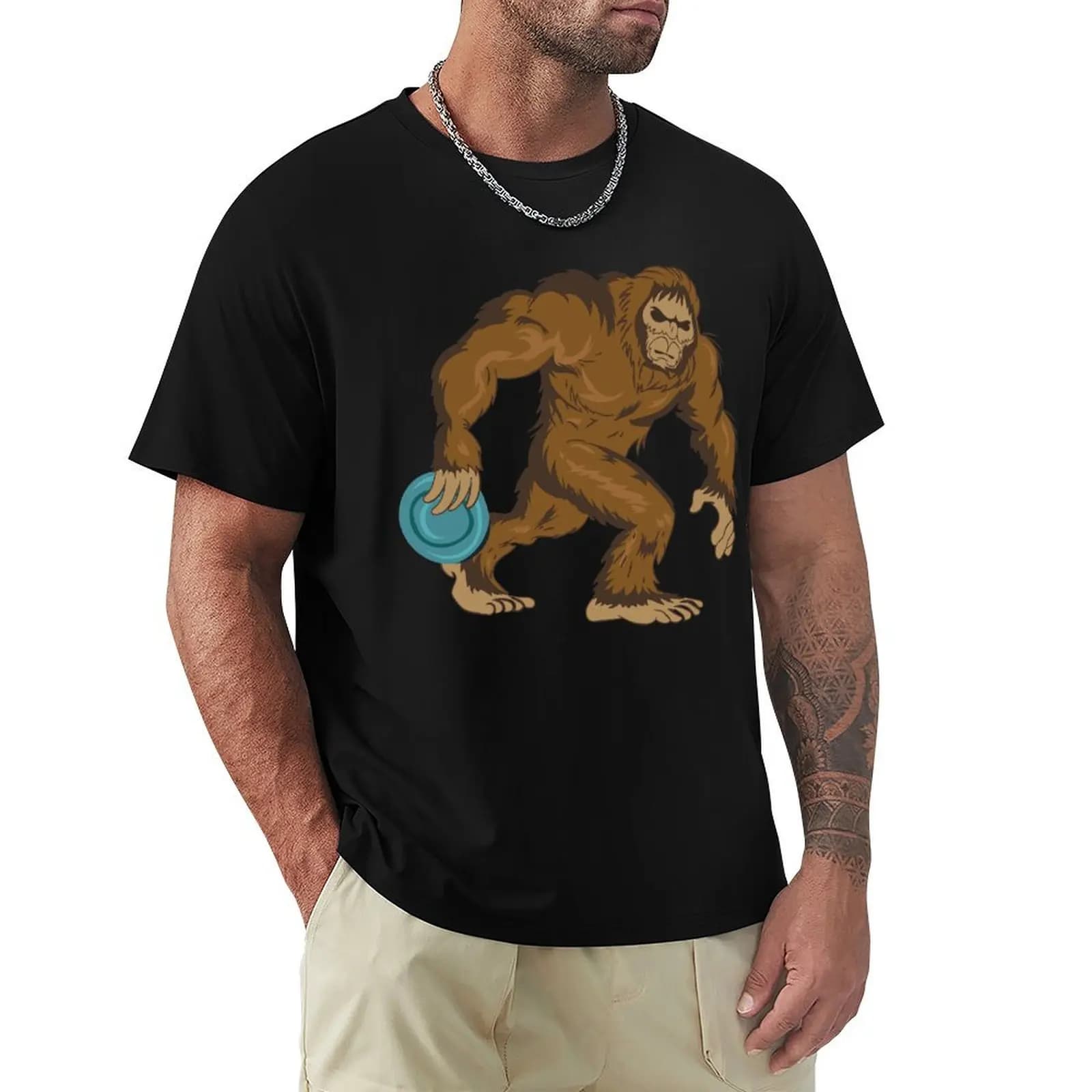 Regali per il disc golf Bigfoot Disc Golf Magliette per uomo e donna T-shirt comoda per allenamento a maniche corte