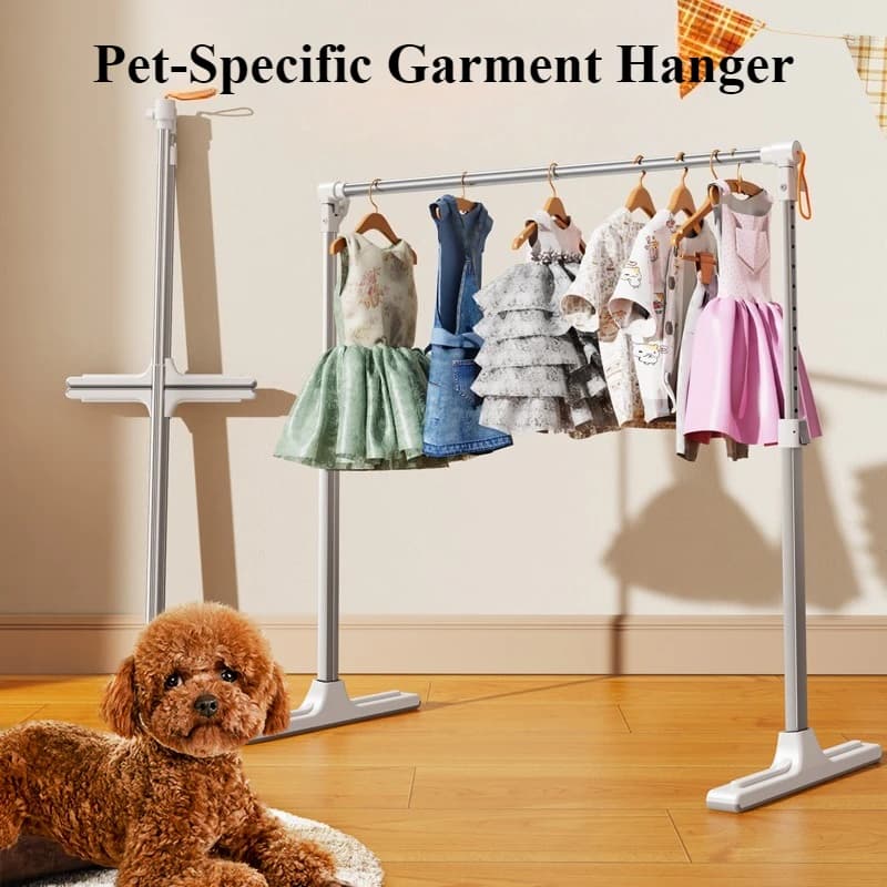 Eary Appendiabiti per animali domestici in metallo Stabile Appendiabiti per cani Supporto per riporre Appendiabiti Altezza Larghezza Supporto per telefono regolabile Supporto per tablet