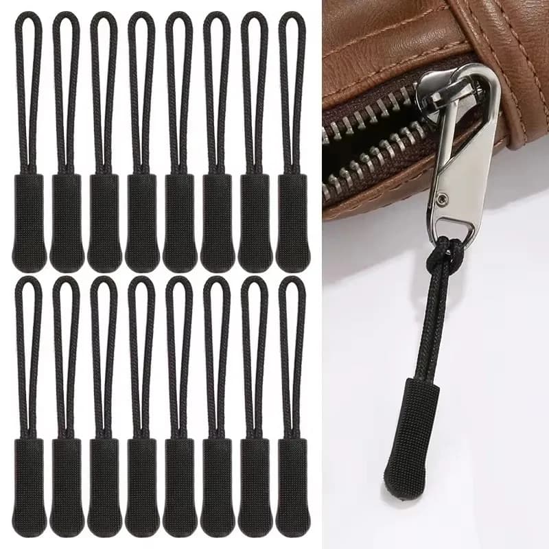10/20 Pezzi Tirazip, Cordoncino Sostitutivo, Clip di Ricambio, Riparatore per Cerniere Rotte, Corda per Borse, Valigie, Tende, Zaini