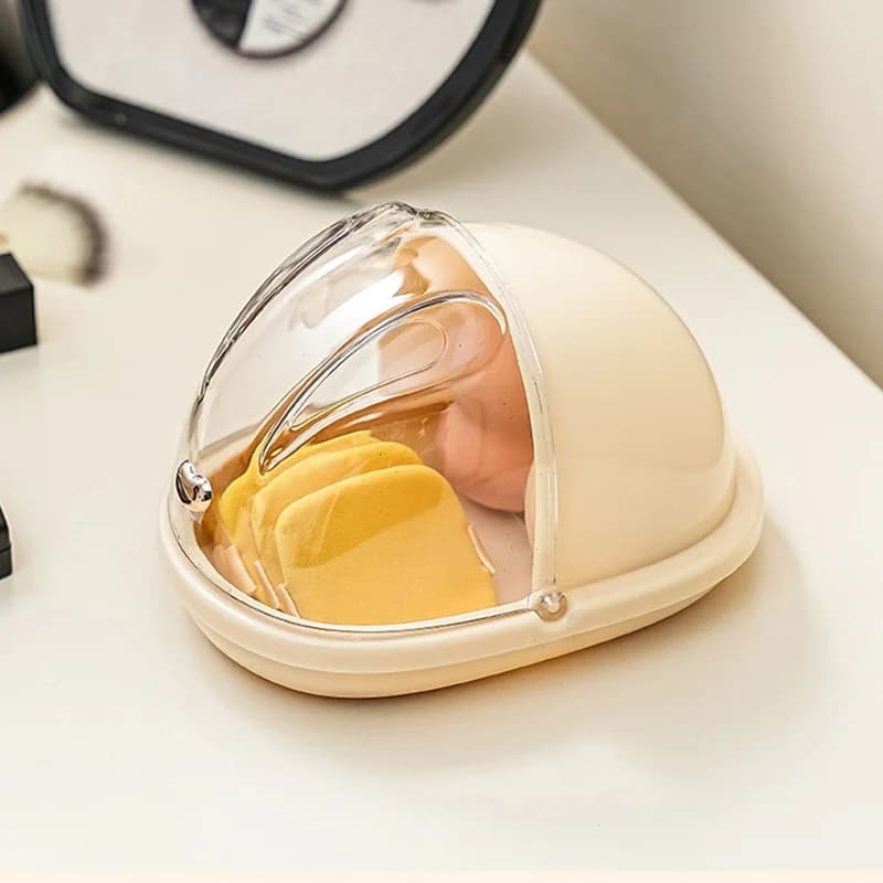 Custodia Portatile per Spugne da Trucco, Contenitore Multifunzionale per Cosmetici e Strumenti di Bellezza, Scatola per Blender da Make-up