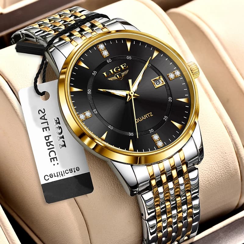 LIGE Orologio da donna alla moda Top Brand di lusso Orologi da polso al quarzo da donna impermeabili Sport casual Cronografo con data Montre Femme