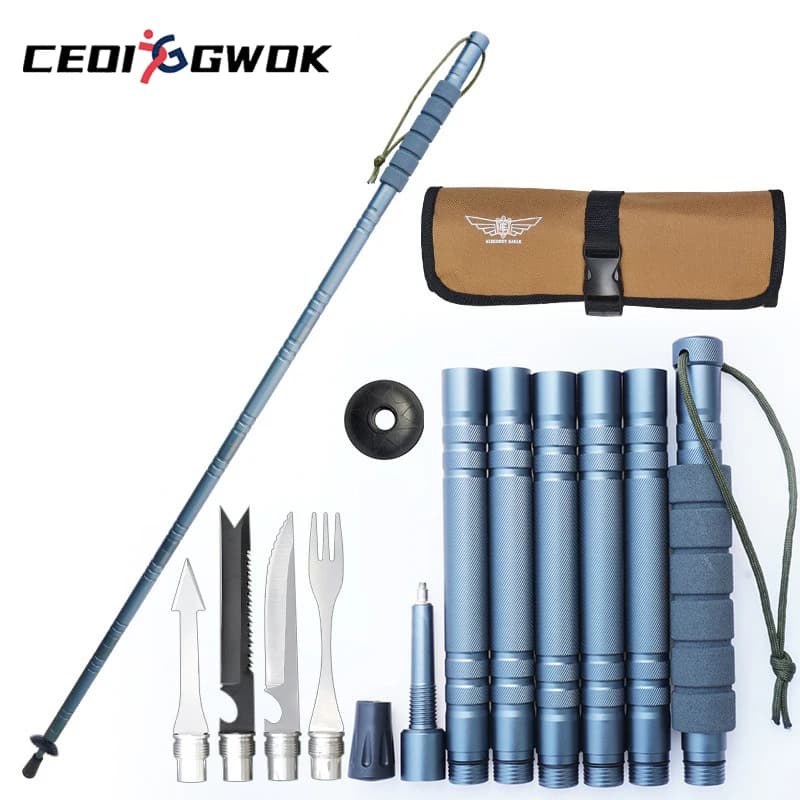 CEOI GWOK New Durable Lightweight Trekking Poles Adjustable Walking Sticks for Outdoor Hiking Camping Walking Sticks