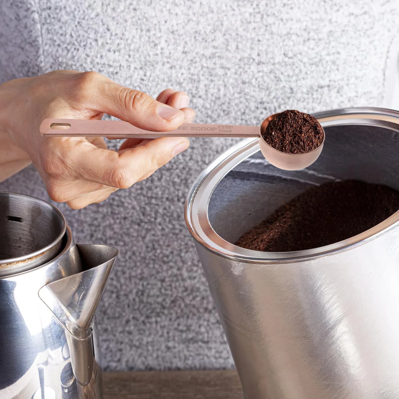 2 Pezzi Cucchiaio Dosatore in Metallo - Cucchiaio di Precisione in Acciaio Inossidabile per Misurare Polvere, Latte, Frutta, Proteine, Spezie in Cucina