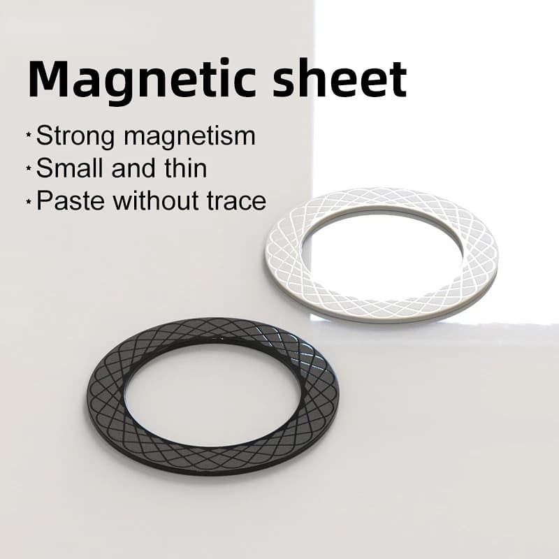 Magnetic Metal Plate Ring For Magsafe Wireless Charger Iron Sheet Sticker Magnet Car Phone Holder For Apple iPhone 16 15 14 13