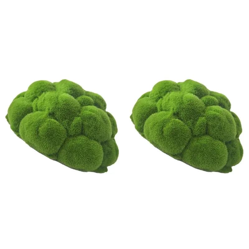Premium-2X decoration with artificial moss balls, moss rocks for landscape, suitable for home decoration, hotel and gardens.