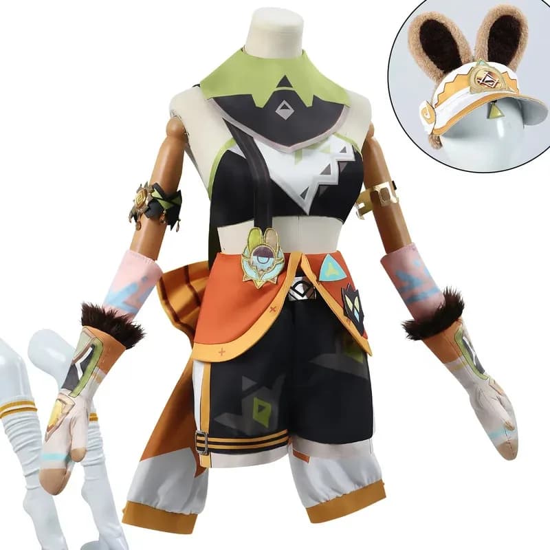 IN MAGAZZINO Gioco Genshin Impact Kachina Costume Cosplay Set completo Anime Carnevale Comic Con Prop6;d'3, h'7.b;